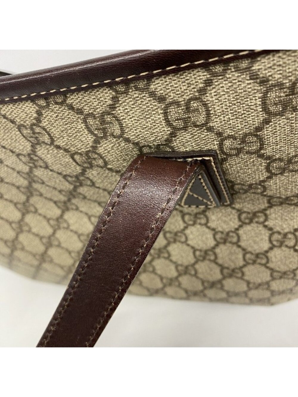 Gucci Tote GG Supreme Beige Brown Silver - Picture 10 of 10